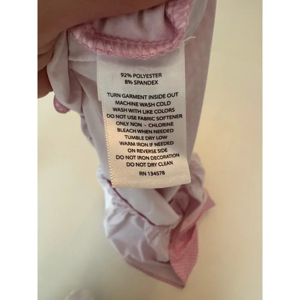 Vineyard Vines Girls Active Dress Pink Whale Logo Tank Sporty Size Medium 10-12
